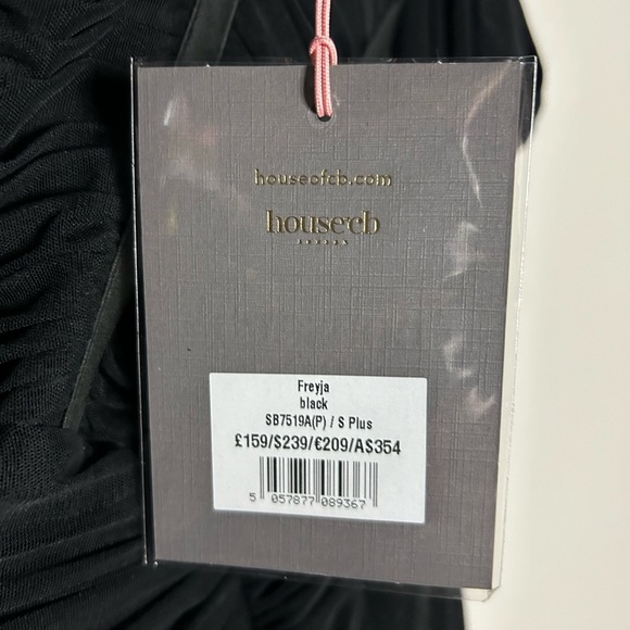 House of CB Freyja Black Gathered Corset Dress S Plus - Picture 11 of 16